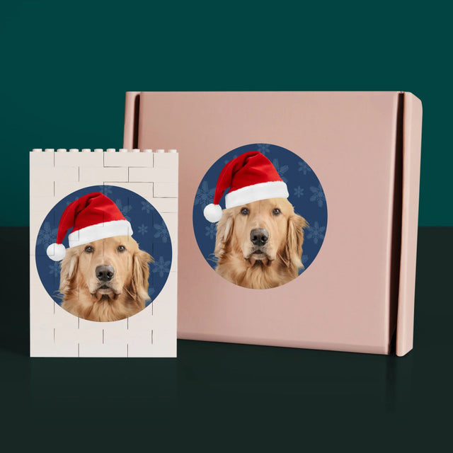 Zdjęcie i Podpis: Twój Pies Świąteczny - Klocki LEGO z Nadrukiem