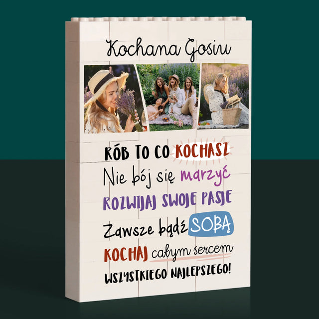 Fotokolaż: Urodziny Życzenia - Klocki LEGO z Nadrukiem