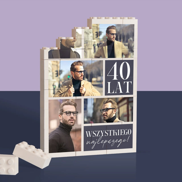Fotokolaż: Urodziny Najlepszego - Klocki LEGO z Nadrukiem