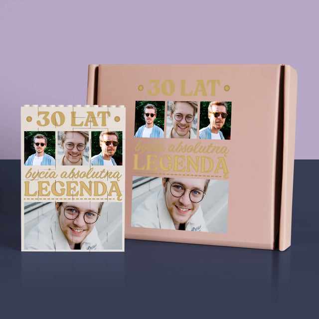 Fotokolaż: 30 Lat Bycia Legendą - Klocki LEGO z Nadrukiem