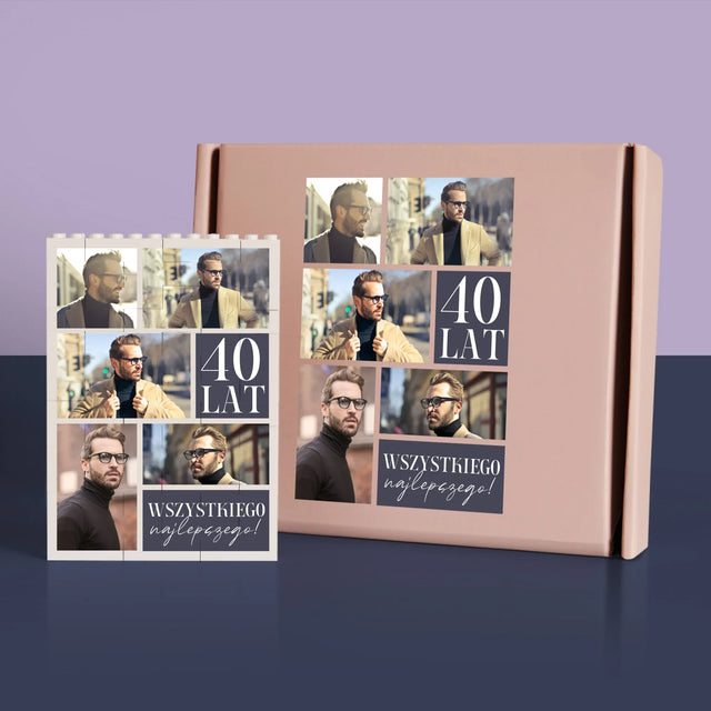 Fotokolaż: Urodziny Najlepszego - Klocki LEGO z Nadrukiem