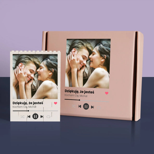 Zdjęcie i Podpis: Spotify Dla Dziewczyny - Klocki LEGO z Nadrukiem
