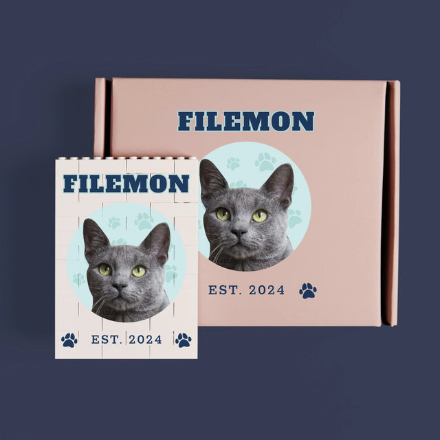 Twoja Postać: Twój Kot Varsity - Klocki LEGO z Nadrukiem