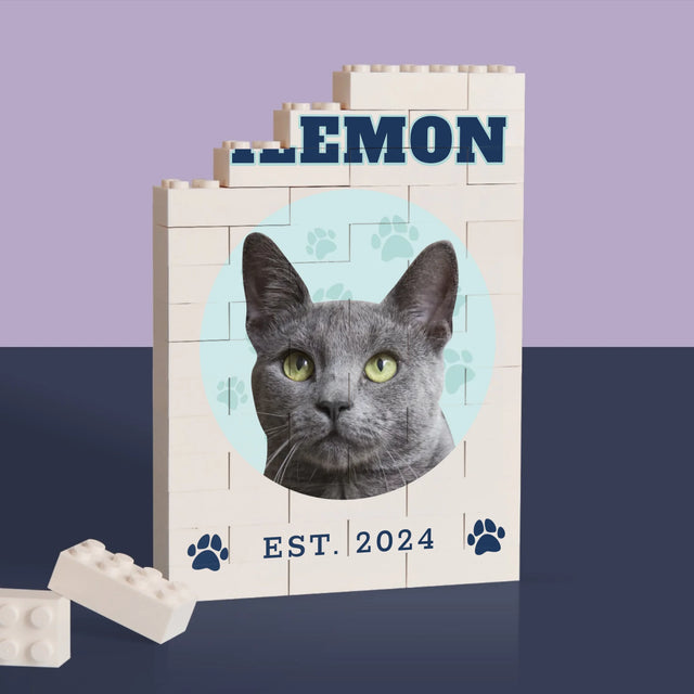 Twoja Postać: Twój Kot Varsity - Klocki LEGO z Nadrukiem