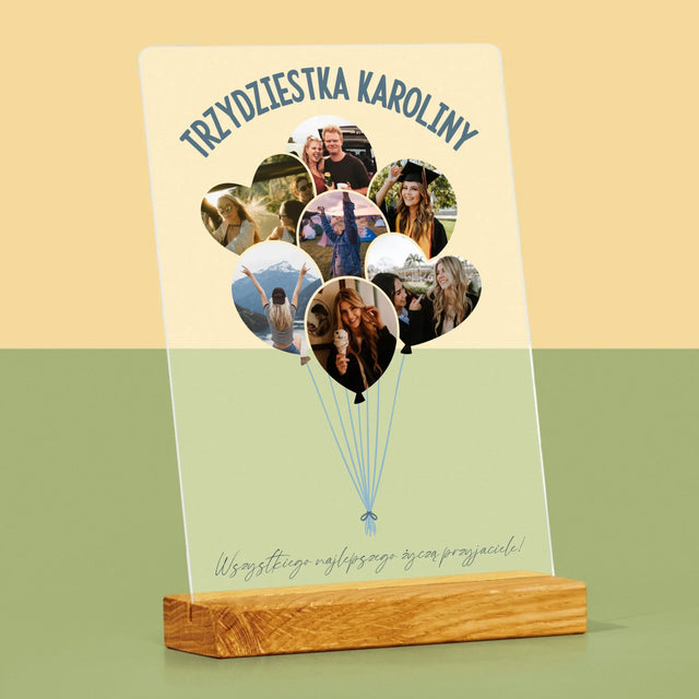 Kształt Ze Zdjęć: Trzydziestka Balony - Wydruk Na Szkle Akrylowym