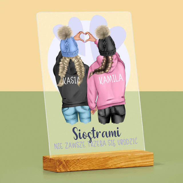 Kreator Postaci: Zimowe Przyjaciółki - Wydruk Na Szkle Akrylowym