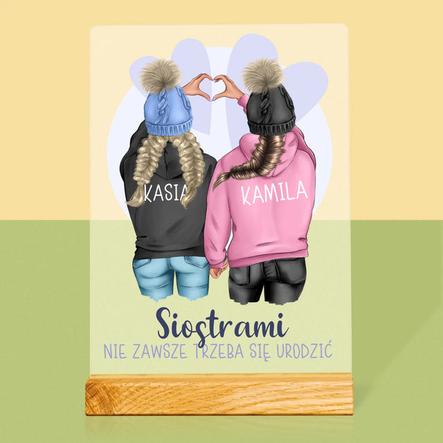 Kreator Postaci: Zimowe Przyjaciółki - Wydruk Na Szkle Akrylowym