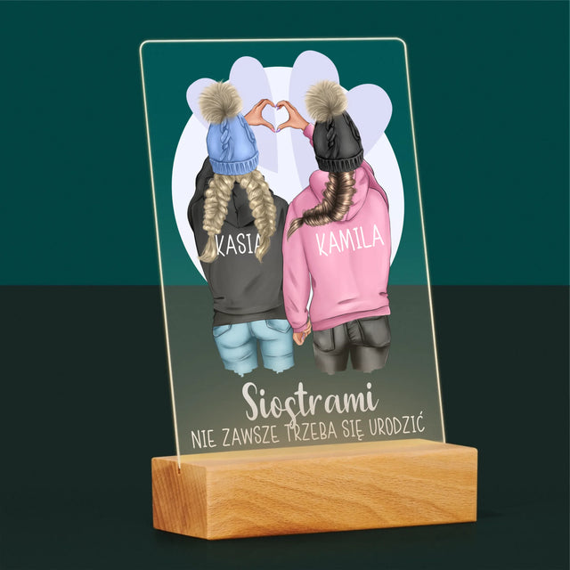 Kreator Postaci: Zimowe Przyjaciółki - Wydruk Na Szkle Akrylowym