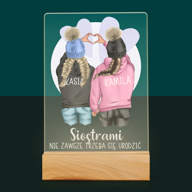 Kreator Postaci: Zimowe Przyjaciółki - Wydruk Na Szkle Akrylowym