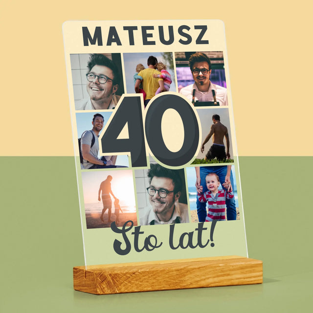 Fotokolaż: 40 Lat - Wydruk Na Szkle Akrylowym