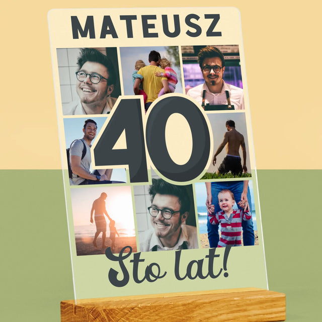Fotokolaż: 40 Lat - Wydruk Na Szkle Akrylowym