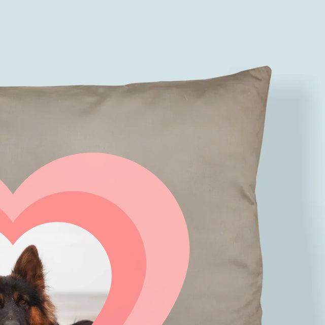 Zdjęcie i Podpis: Zdjęcie Pupila w Sercu - Poduszka z Nadrukiem