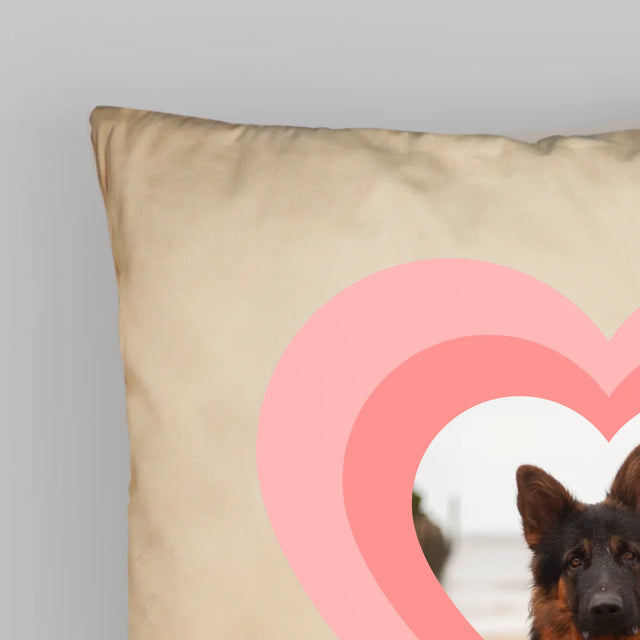 Zdjęcie i Podpis: Zdjęcie Pupila w Sercu - Poduszka z Nadrukiem