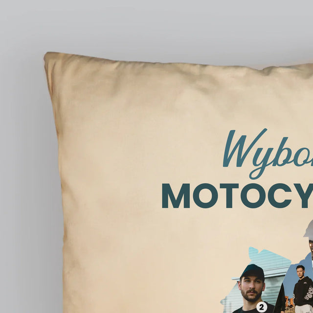 Kształt Ze Zdjęć: Wyborny Motocyklista - Poduszka z Nadrukiem