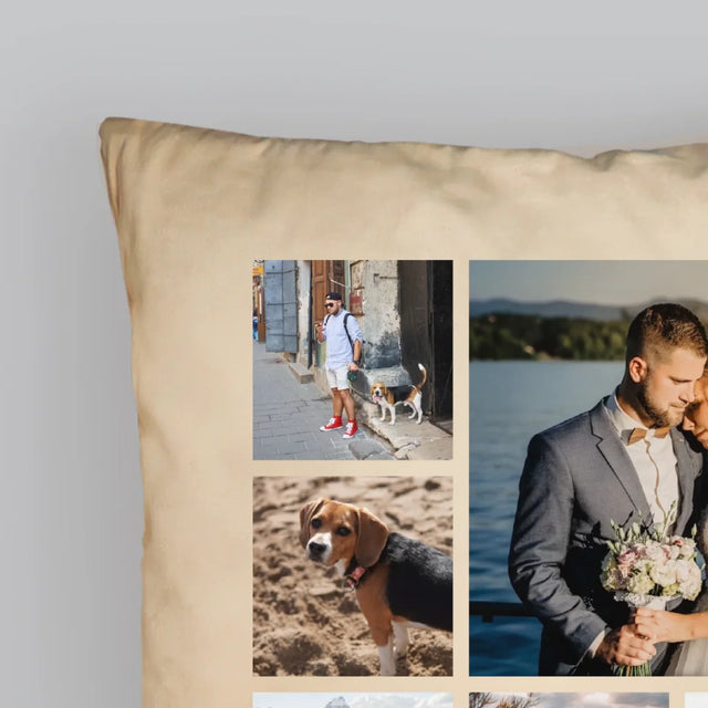 Fotokolaż: Miłość Imiona - Poduszka z Nadrukiem