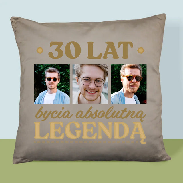 Fotokolaż: 30 Lat Bycia Legendą - Poduszka z Nadrukiem