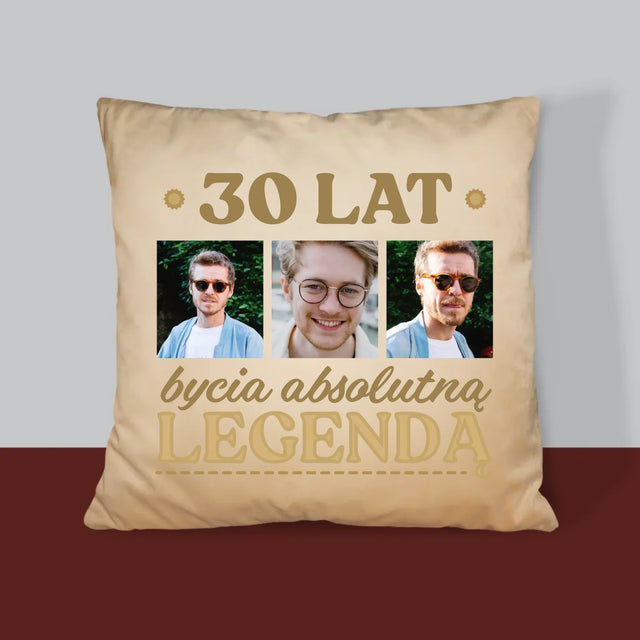 Fotokolaż: 30 Lat Bycia Legendą - Poduszka z Nadrukiem