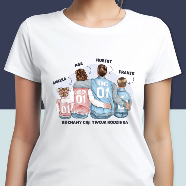 Kreator Postaci: Rodzina W Bluzach - Koszulka Damska