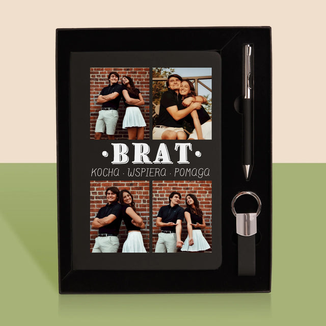 Fotokolaż: Kochany Brat - Zestaw z Notatnikiem