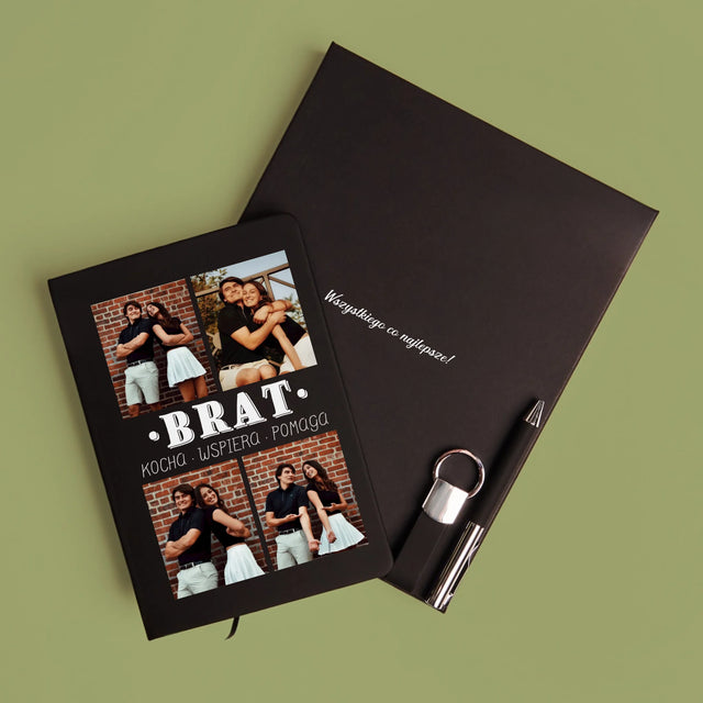 Fotokolaż: Kochany Brat - Zestaw z Notatnikiem