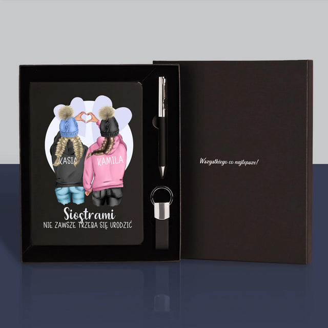 Kreator Postaci: Zimowe Przyjaciółki - Zestaw z Notatnikiem