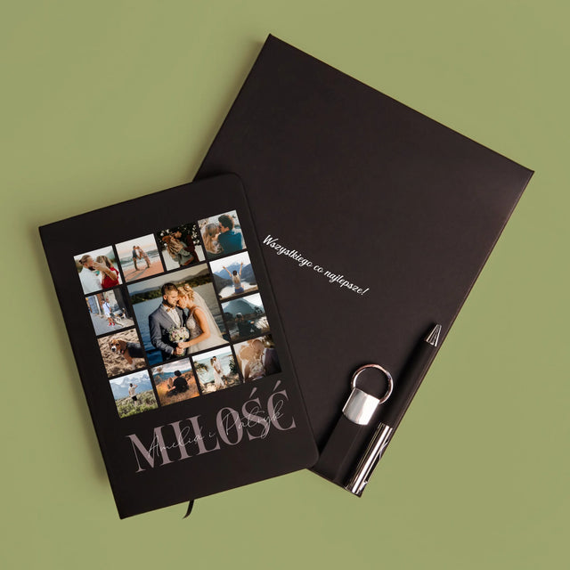 Fotokolaż: Miłość Imiona - Zestaw z Notatnikiem