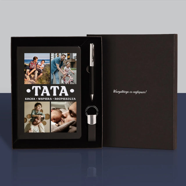 Fotokolaż: Kochany Tata - Zestaw z Notatnikiem