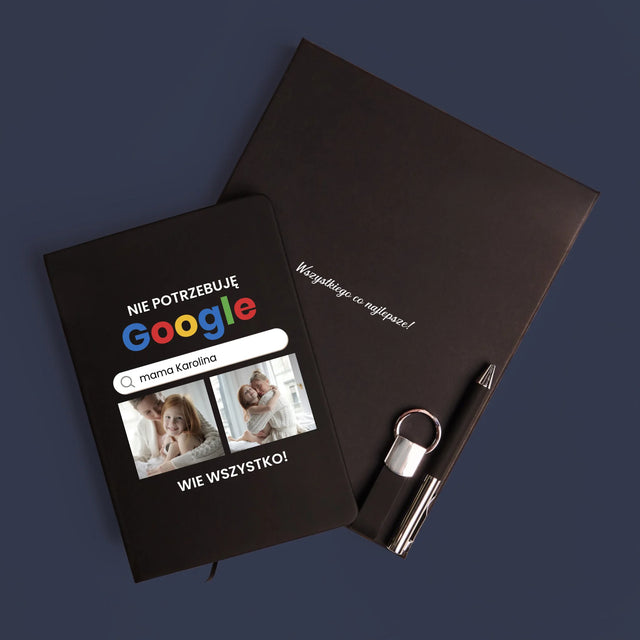 Fotokolaż: Nie Potrzebuję Google - Zestaw z Notatnikiem