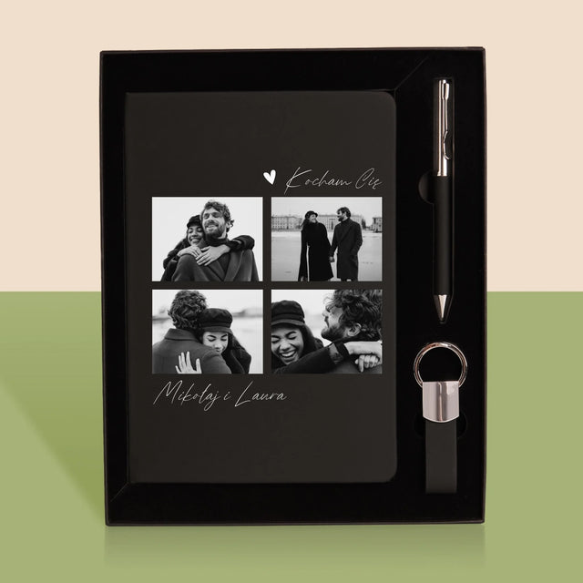 Fotokolaż: Kocham Cię - Zestaw z Notatnikiem
