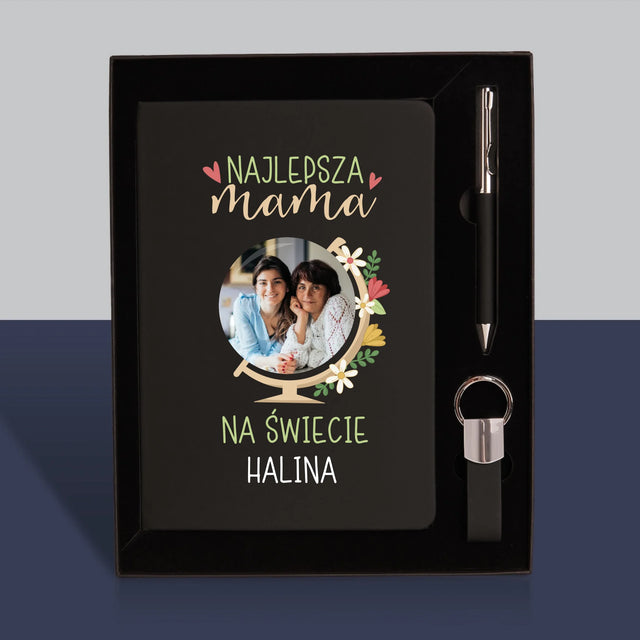 Zdjęcie i Podpis: Najlepsza Mama Świat - Zestaw z Notatnikiem