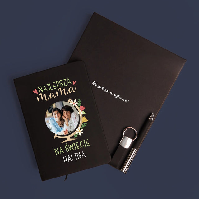 Zdjęcie i Podpis: Najlepsza Mama Świat - Zestaw z Notatnikiem