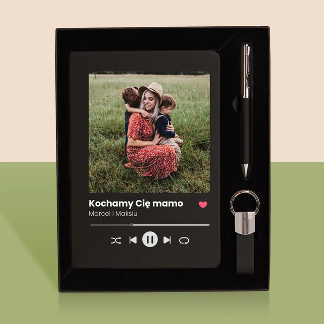 Zdjęcie i Podpis: Kochamy Cię Mamo - Zestaw z Notatnikiem