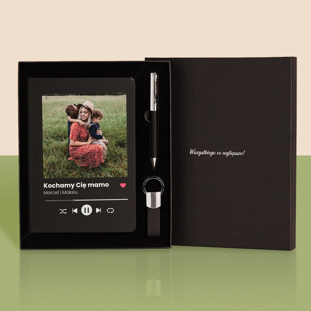 Zdjęcie i Podpis: Kochamy Cię Mamo - Zestaw z Notatnikiem