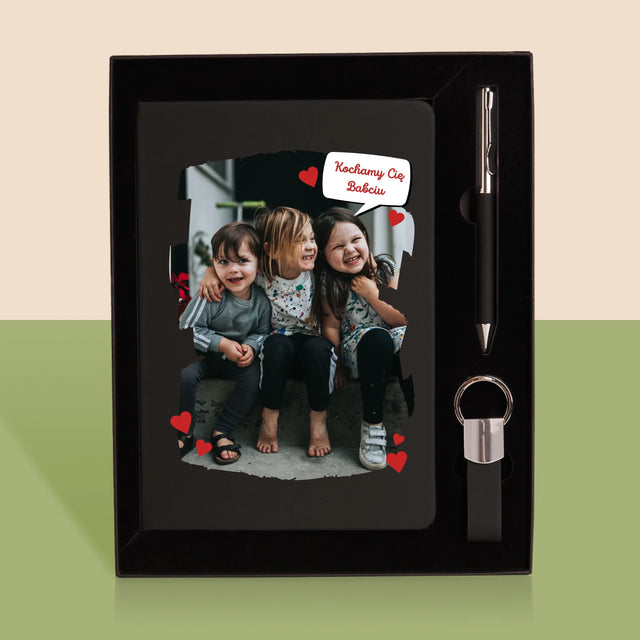 Zdjęcie i Podpis: Dla Kochanej Babci - Zestaw z Notatnikiem