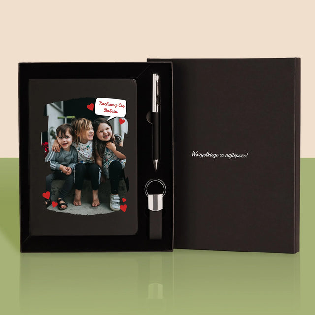 Zdjęcie i Podpis: Dla Kochanej Babci - Zestaw z Notatnikiem