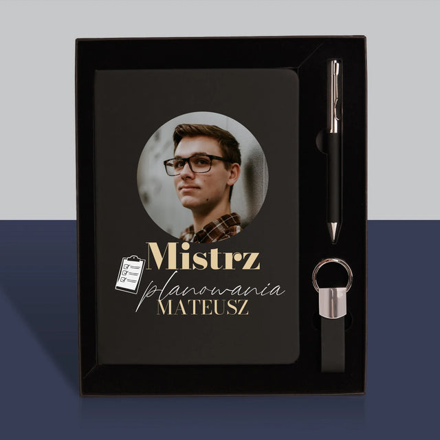 Zdjęcie i Podpis: Mistrz Planowania - Zestaw z Notatnikiem