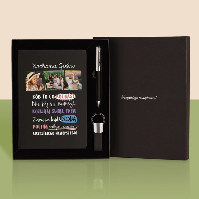 Fotokolaż: Urodziny Życzenia - Zestaw z Notatnikiem