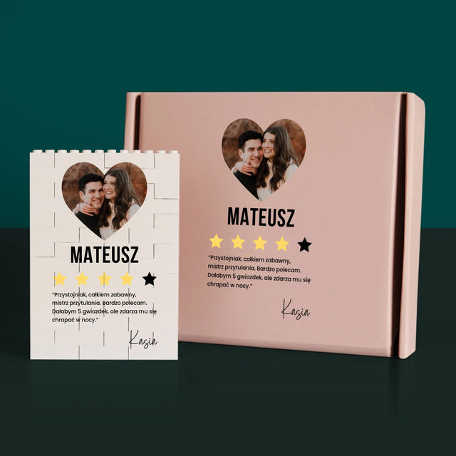 Zdjęcie i Podpis: Najlepszy Chłopak Polecam - Klocki LEGO z Nadrukiem