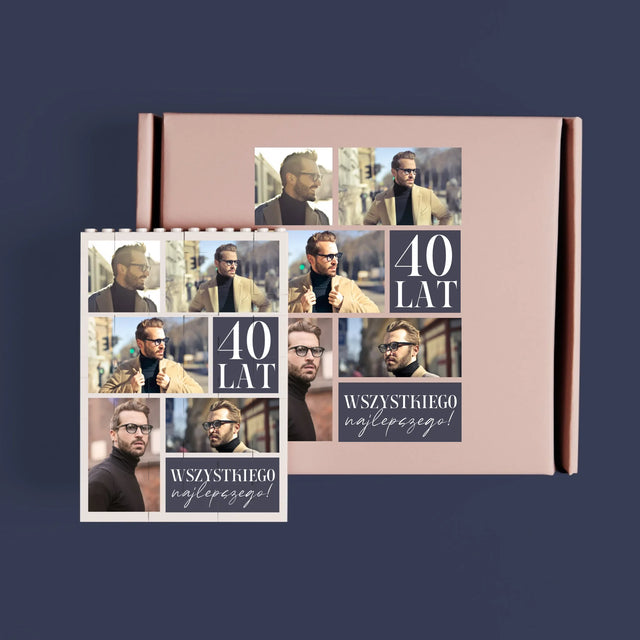 Fotokolaż: Urodziny Najlepszego - Klocki LEGO z Nadrukiem