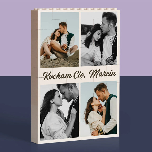 Fotokolaż: Zdjęcia Dla Dziewczyny - Klocki LEGO z Nadrukiem