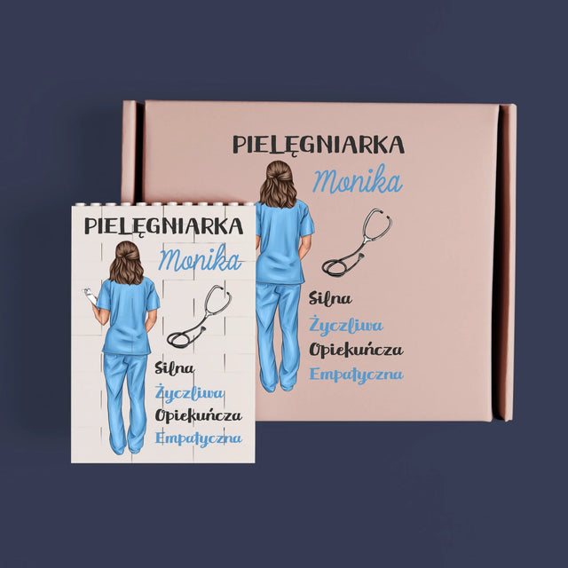 Kreator Postaci: Cechy Pielęgniarki - Klocki LEGO z Nadrukiem