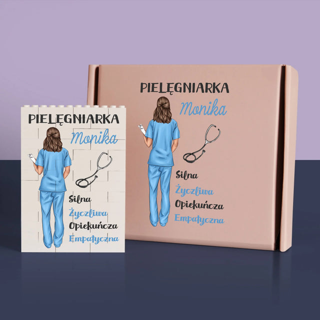 Kreator Postaci: Cechy Pielęgniarki - Klocki LEGO z Nadrukiem