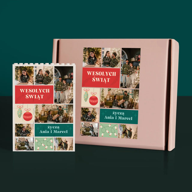 Fotokolaż: Zdjęcia Świąteczne - Klocki LEGO z Nadrukiem