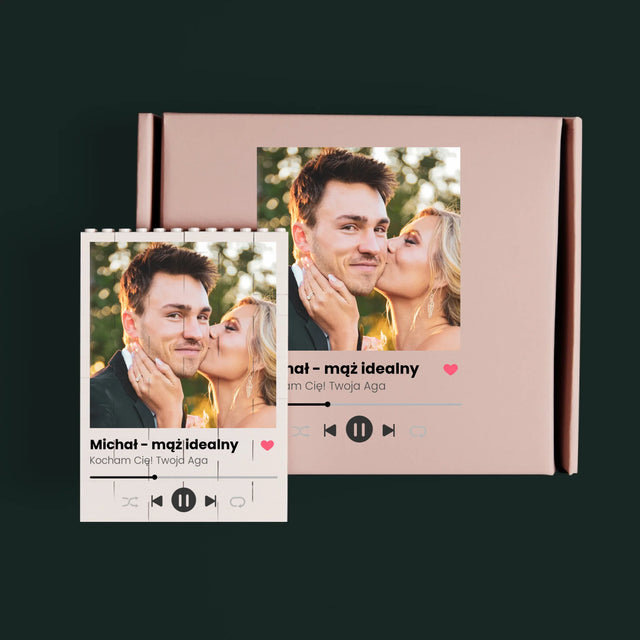 Zdjęcie i Podpis: Spotify Dla Męża - Klocki LEGO z Nadrukiem