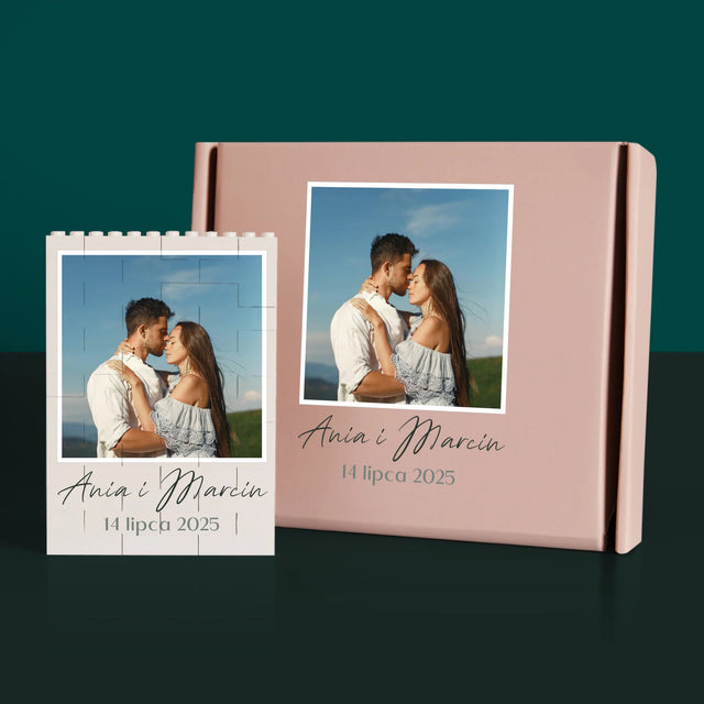 Zdjęcie i Podpis: Dla Pary Młodej - Klocki LEGO z Nadrukiem