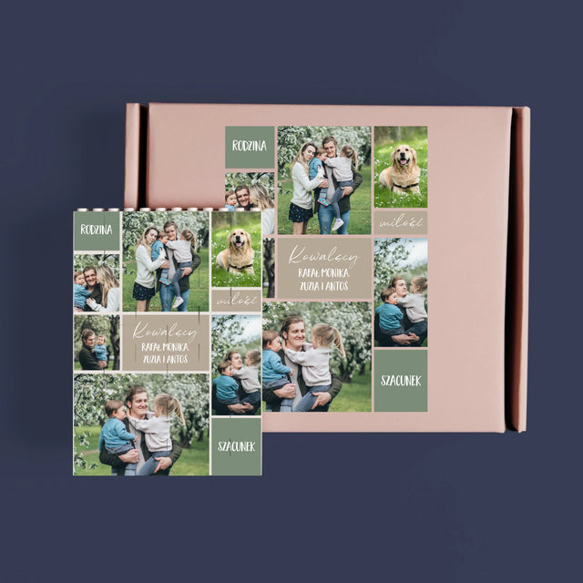 Fotokolaż: Rodzina - Klocki LEGO z Nadrukiem