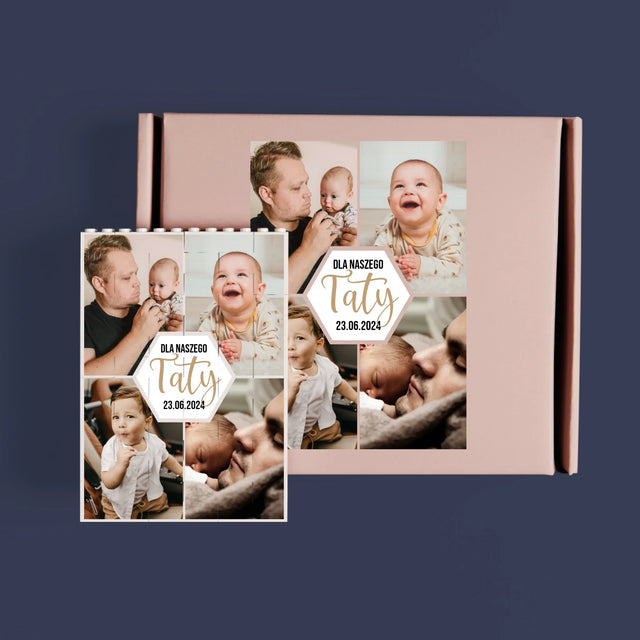 Fotokolaż: Dla Naszego Taty - Klocki LEGO z Nadrukiem