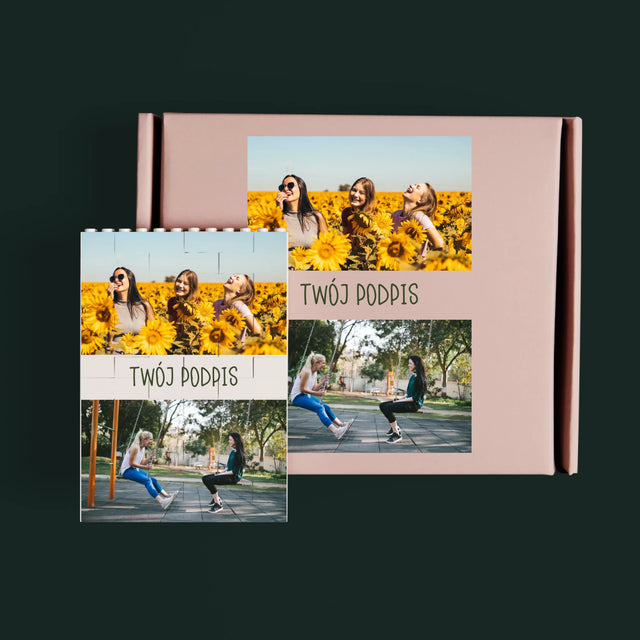 Fotokolaż: 2 Zdjęcia i Podpis - Klocki LEGO z Nadrukiem