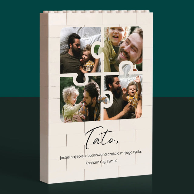 Fotokolaż: Puzzle Zdjęcia Dla Taty - Klocki LEGO z Nadrukiem