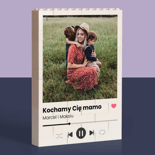 Zdjęcie i Podpis: Kochamy Cię Mamo - Klocki LEGO z Nadrukiem